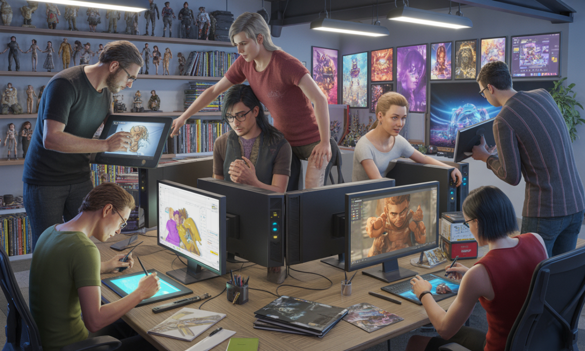 découvrez les artistes talentueux qui donnent vie aux univers des jeux vidéo à travers leurs créations graphiques et animations.